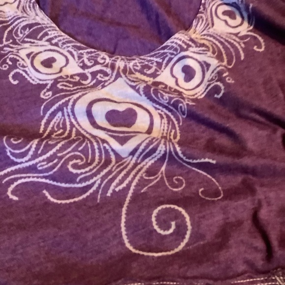 Torrid Lightweight Hoodie Burnout Pattern Purple2X - Picture 5 of 6